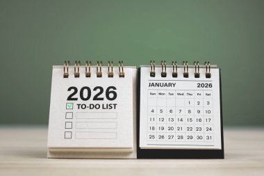 Takvim sayfası Ocak 2026 Yapılacaklar listesi ve yeni stratejik hedeflerle.