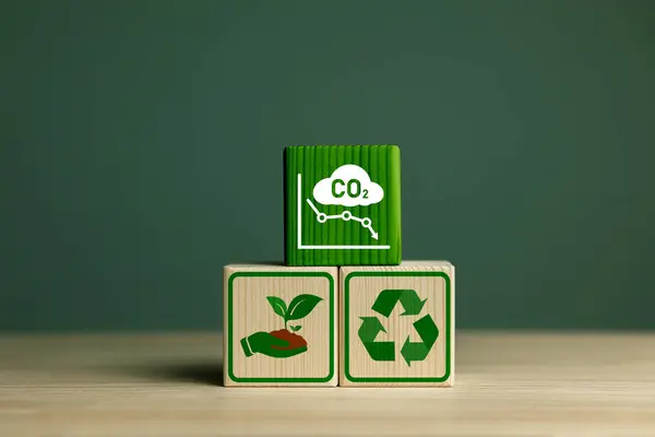 Sıfır fikir, karbon azaltma kampanyası, sıfır sera gazı emisyonu, ESG çevre koruma kavramı, sürdürülebilir kalkınma, yeşil enerji geri dönüşümü.