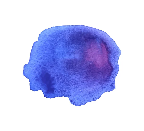 Handgezeichneter Bunter Aquarellfleck Auf Isoliertem Weiß Farbiges Element Aquarellkleckse Abstrakter — Stockvektor