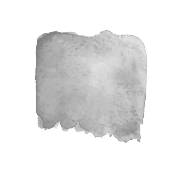 Gray Watercolor Spot White Hand Drawn Painted Object Grey Stain — Image vectorielle