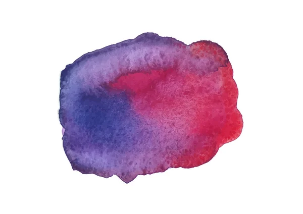 Handgezeichnete Farbenfrohe Kunst Aquarellfleck Auf Isoliertem Weiß Farbkleckse Aquarellkleckse Abstrakter — Stockvektor