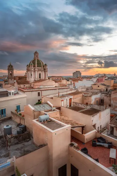 Trapani, Sicilya, İtalya 'nın panoramik manzarası