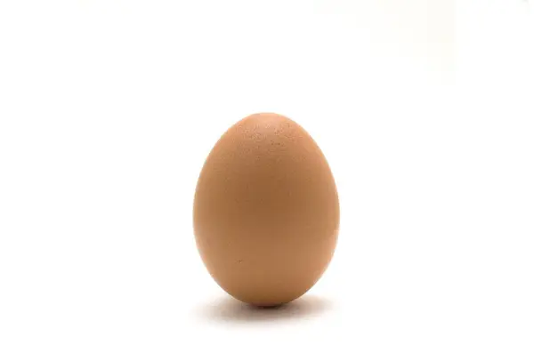 Αυγό Κοτόπουλου Απομονωμένο Λευκό Φόντο — Φωτογραφία Αρχείου