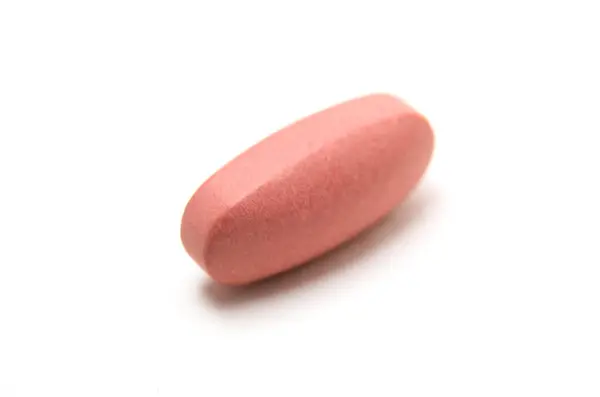 Vitamin Complex Pills Macro Isolated White Background — Stock Photo, Image