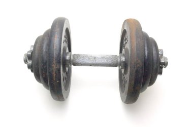 Beyaz arkaplanda 20 kg dambıl