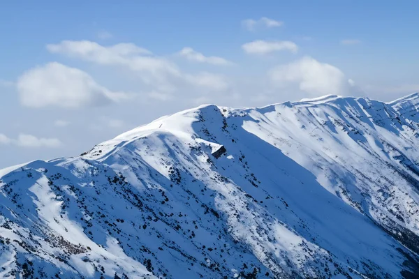 Schneebedeckte Berge Den Französischen Alpen Skigebiet Mont Blanc — Stockfoto