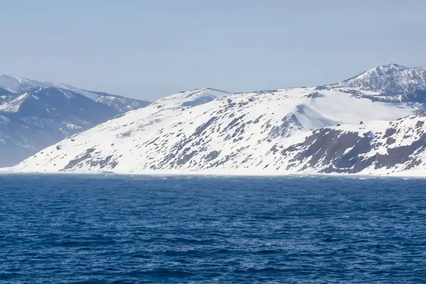 Антарктичний Пейзаж Айсбергами Айсбергами Океані — стокове фото