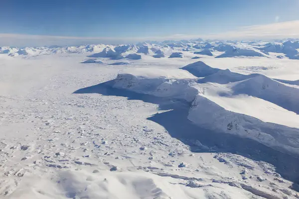 Flygfoto Över Isflak Flyter Arktiska Havet — Stockfoto