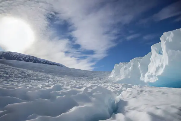 Ledovce Antarktidě Ledovce Oceánu Plave Tání Moři Royalty Free Stock Obrázky