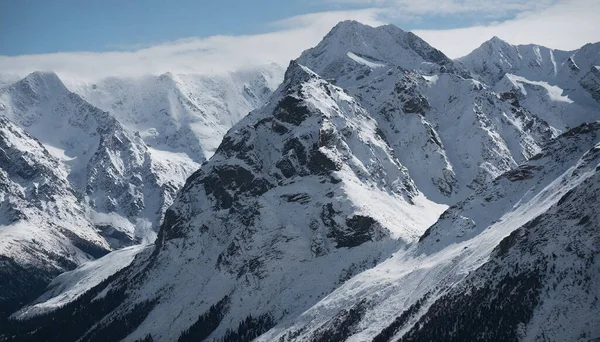 Horská Krajina Jezerem Zasněženými Štíty Cordillera Blanca Peru Stock Fotografie