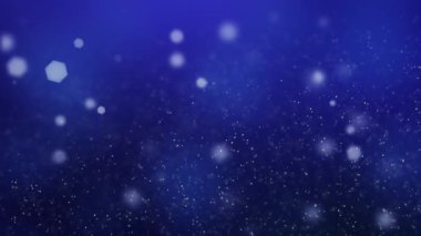 Uçan parçacıkların soyut şenlik hareketi arka planı. Bokeh ışıkları ve dikişsiz döngü ile canlandırılmış kaplama.