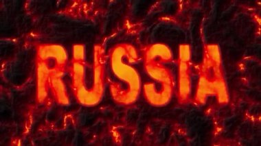 Kavramsal animasyon. Rusya yanıyor.. 