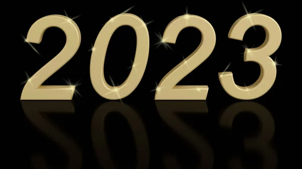 Ilustração Ano Novo 2023 Ano Novo 2023 Números Para Comemorar — Fotografia de Stock