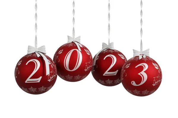 Ilustrace Nový Rok2023 Nový Rok 2023 Číslech Vánoční Výzdobou — Stock fotografie