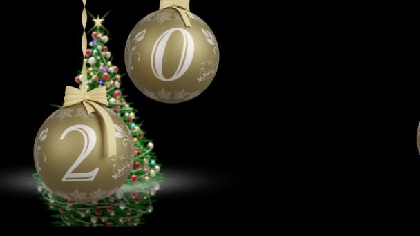 Film Ilustrace Nový Rok2023 Nový Rok2023 Vánoční Dekorace Oznamuje Nový — Stock video