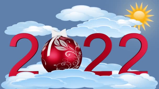 Sinema Boyutlu Illüstrasyon Yeni Yıl 2023 Sayıca 2023 Yeni Yılı — Stok video