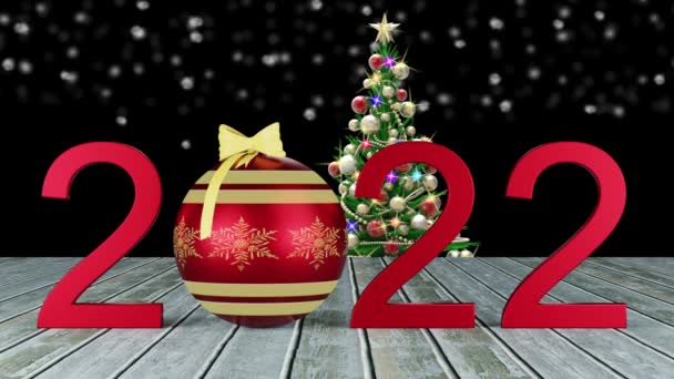 Movie Illustration New Year 2023 New Year 2023 Numbers 2023 — Stock Video