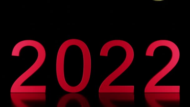 Film Ilustrace Nový Rok2023 Nový Rok 2023 Číslech 2023 Nahrazuje — Stock video