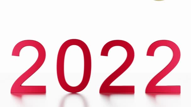 映画だ 3Dイラスト 2023年新年 2023年の数字 2023年代替2022年 — ストック動画