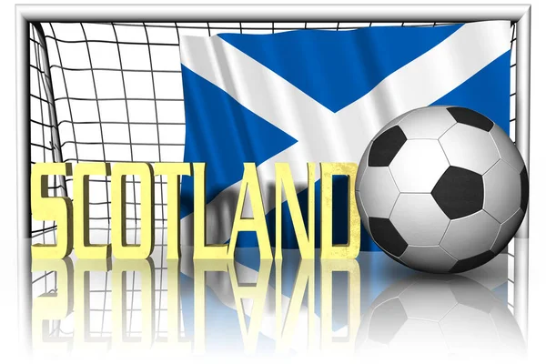 스코틀랜드 국기와 축구공 있습니다 스포츠 — 스톡 사진