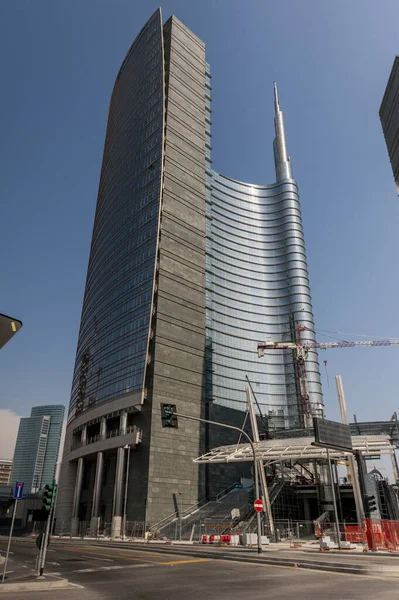 Μιλάνο Ιταλία Cityscape Αρχιτεκτονική Ουρανοξύστης Και Κτίρια Στο Κέντρο Της — Φωτογραφία Αρχείου