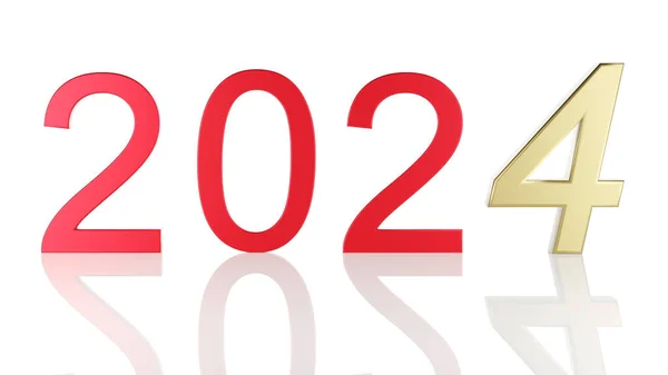 Illustration New Year 2024 New Year 2024 Numbers Celebrate Arrival — Stock Photo, Image