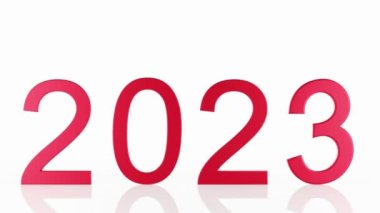 Video kaydı. Üç boyutlu illüstrasyon. Yeni yıl 2024. Yeni Yıl 2024 sayıları. 2024 2023 'ün yerini aldı.