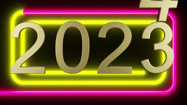 Βίντεο Απεικόνιση Νέο Έτος 2024 Νέο Έτος 2024 Αριθμούς 2024 — Αρχείο Βίντεο