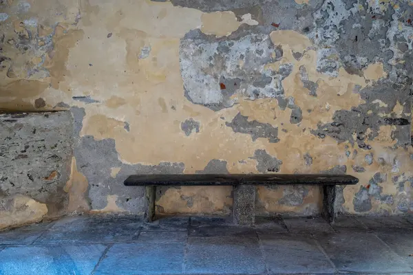Italy Vogogna Corner Ancient Village Piedmont Bench Sitting Resting Arches — Stock Photo, Image