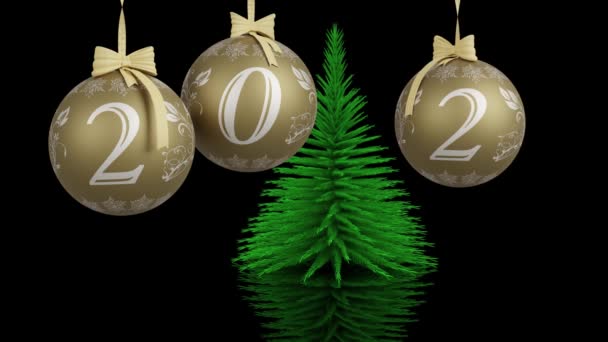 Moziba Illusztráció 2024 Éve Újév 2024 Karácsonyi Dekoráció Bejelentette Évet — Stock videók