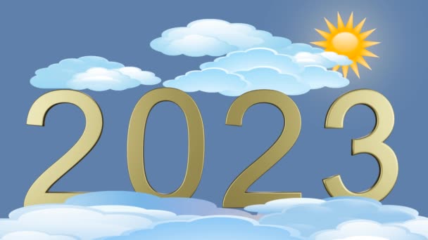 Видео Иллюстрация Новый 2024 Год Новый 2024 Год Цифрах 2024 — стоковое видео