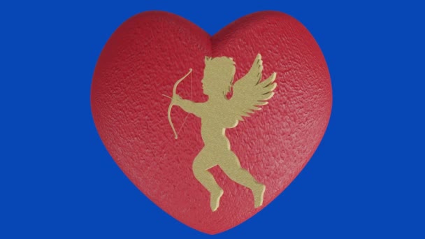 Videos Footage Symbol Love Heart Cupid Symbol Love Suitable Valentine — Wideo stockowe