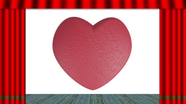 Vidéo Animation Symbole Amour Coeur Symbole Amour Adapté Saint Valentin — Video