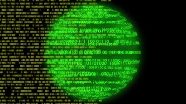 Sinema. Üç boyutlu illüstrasyon. Dijital dünya geçmişi. Sıfırın dizisi ve insanlar, sosyal ağlar ve infotmatik cihazlar arasındaki küresel bağlantı kavramı 