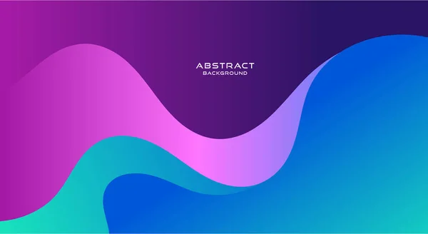 エレガントな青と紫色の勾配波背景ベクトル — ストックベクタ