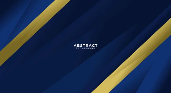 Abstract Donkerblauw Met Gouden Lijn Achtergrond Vector — Stockvector