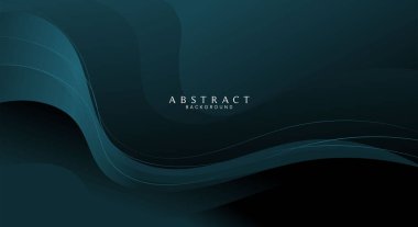Soyut dalgalı modern karanlık arkaplan vektörü