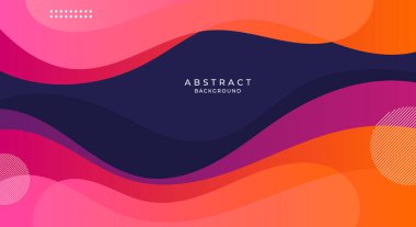 Soyut eğimli turuncu ve pembe dalga arkaplanı