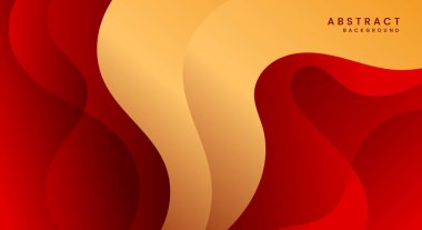 Soyut kırmızı ve altın arkaplan vektörü