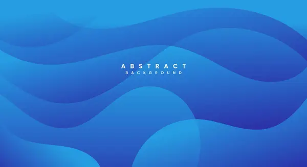 Blue Wavy Abstrakter Hintergrund — Stockvektor