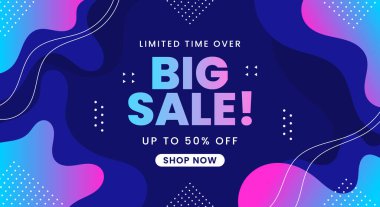 Modern gradyan büyük satış afişi arkaplanı