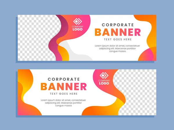 Gradient Banner Template Design Collection Vector Illustration Stock ...