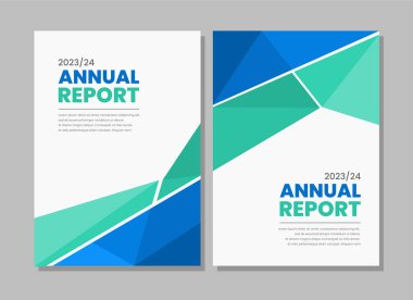 Düz tasarım yıllık rapor iş kapağı koleksiyonu