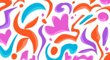 Soyut renkli organik şekiller arka plan