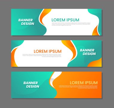 Sancak şablon tasarım koleksiyonunu tosca yeşil ve turuncu renge ayarla