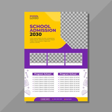 Okul giriş Flyer şablonu