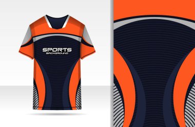 Spor forması tişörtü turuncu şablon