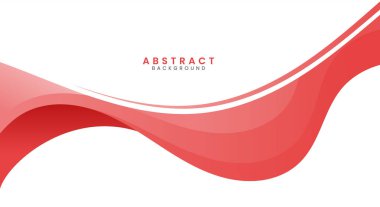 Kırmızı yaratıcı dalga iş afişi arkaplanı