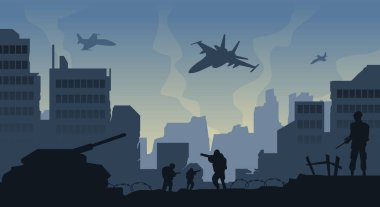 Şehrin siluetinde savaş