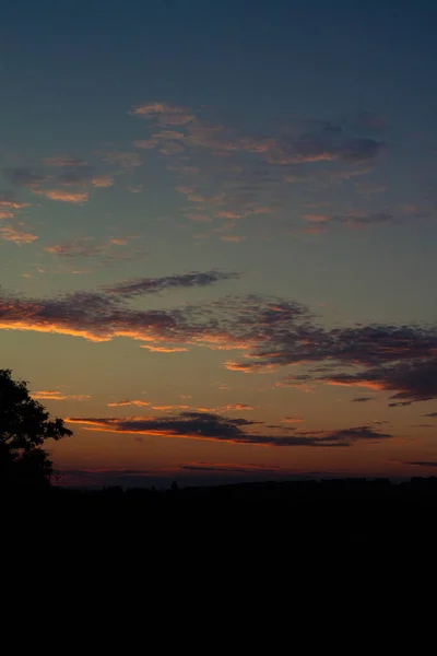 Twilight Sky Multicolor Clouds Sunset — Stock Photo, Image